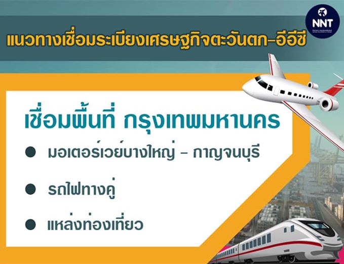 แนวทางเชื่อมระเบียงเศรษฐกิจตะวันตก-อีอีซี พร้อมทำแผนพัฒนาโครงสร้างพื้นฐานที่จำเป็นเพิ่มเติม